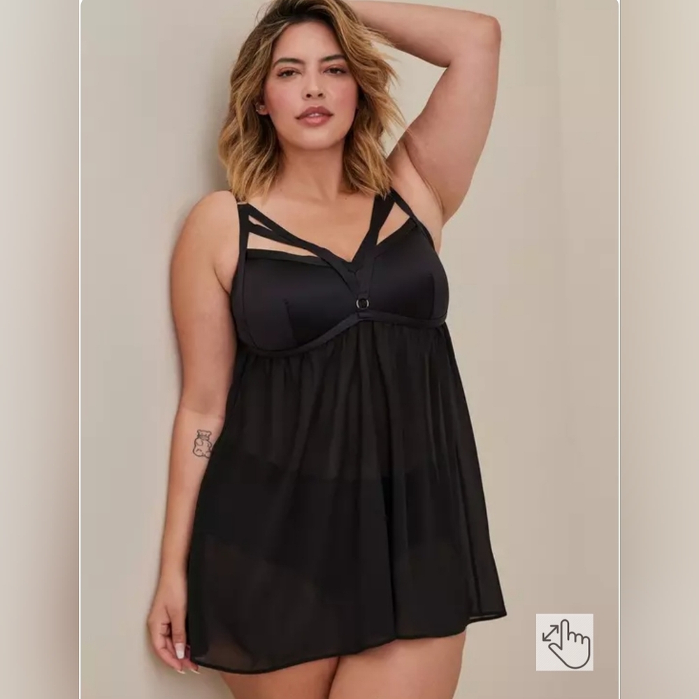Torrid Strappy Bondage Babydoll Lingerie